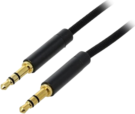 Cable jack 3.5mm mâle/mâle VENTION BAGBF tressé 1 mètre Noir