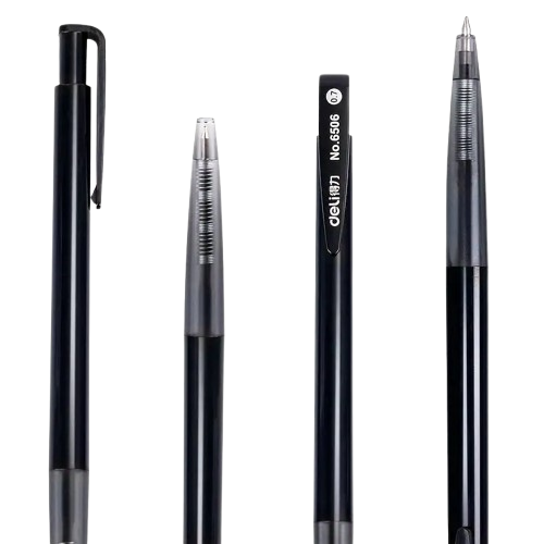 Stylo à bille retractable DELI N0 6506 Encre Noir