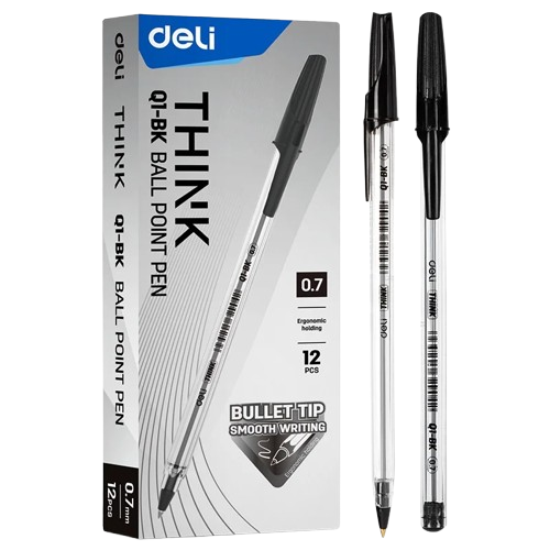 Stylo à bille DELI N0 04-BL Transparent