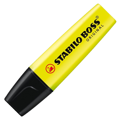 Surligneur wonday jaune corps large (x1)