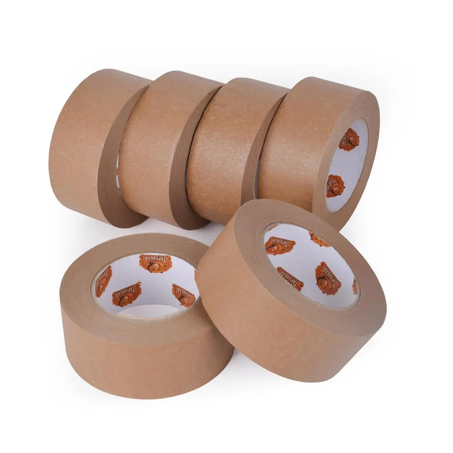 Ruban adhésif kraft biodégradable – 6 rouleaux (50 mm × 55 m)