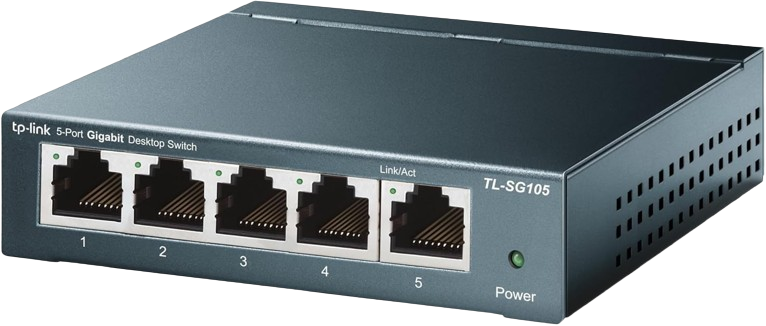 Switch 5 Ports RJ45 TP-Link TL-SG105 Gigabit Metallique 10/100/1000 Mbps