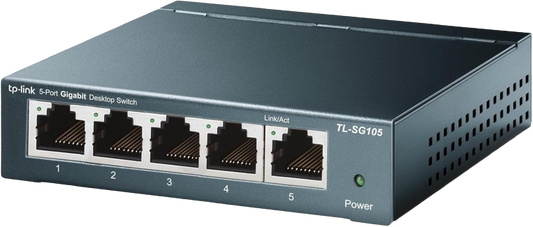 Switch 5 Ports RJ45 TP-Link TL-SG105 Gigabit Metallique 10/100/1000 Mbps
