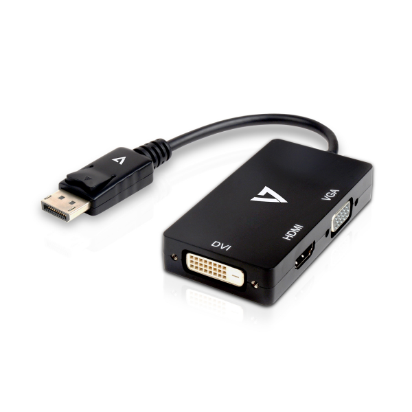 - Adaptateur Displayport Male Vers Vga/Dvi-D/Hdmi Femelle
