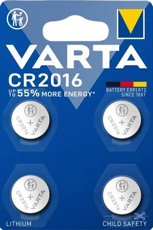 Pile bouton CR2016 lithium 3v varta