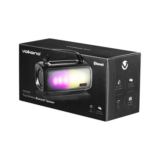 Enceinte VOLKANO VK-3205-BK Military Noir avec FM
